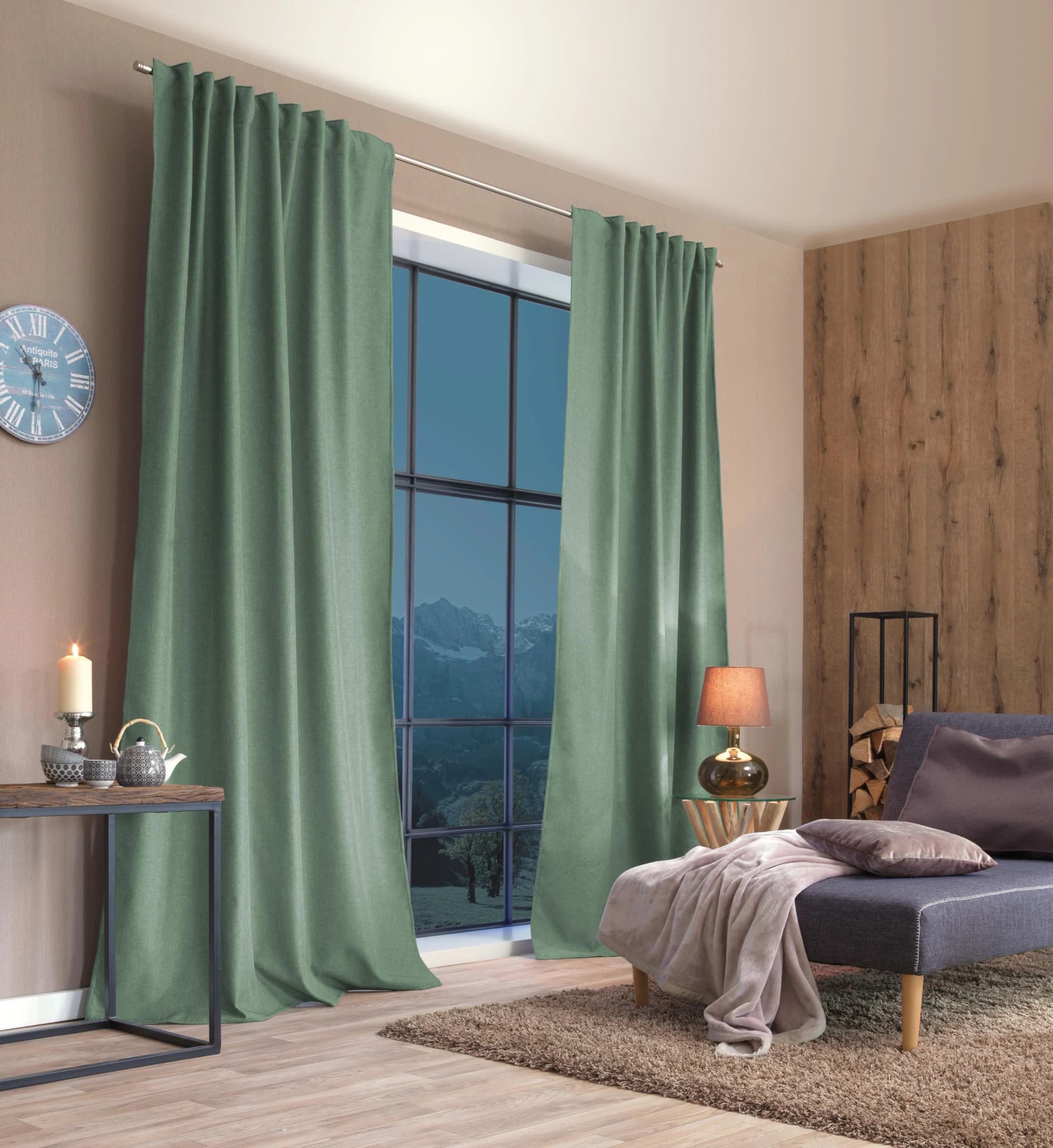 Vorhang HOME BASICS "ESKIMO" Mint Thermoschal