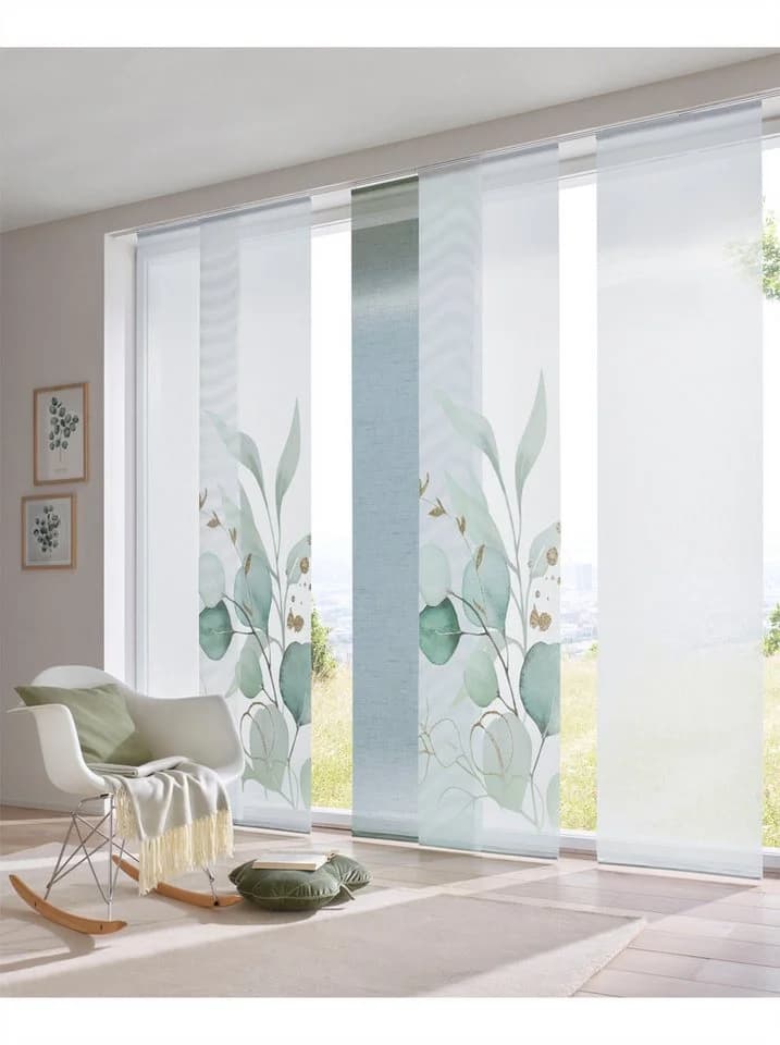 heine Gardine Schiebevorhang Bambus-Optik Halbtransparent