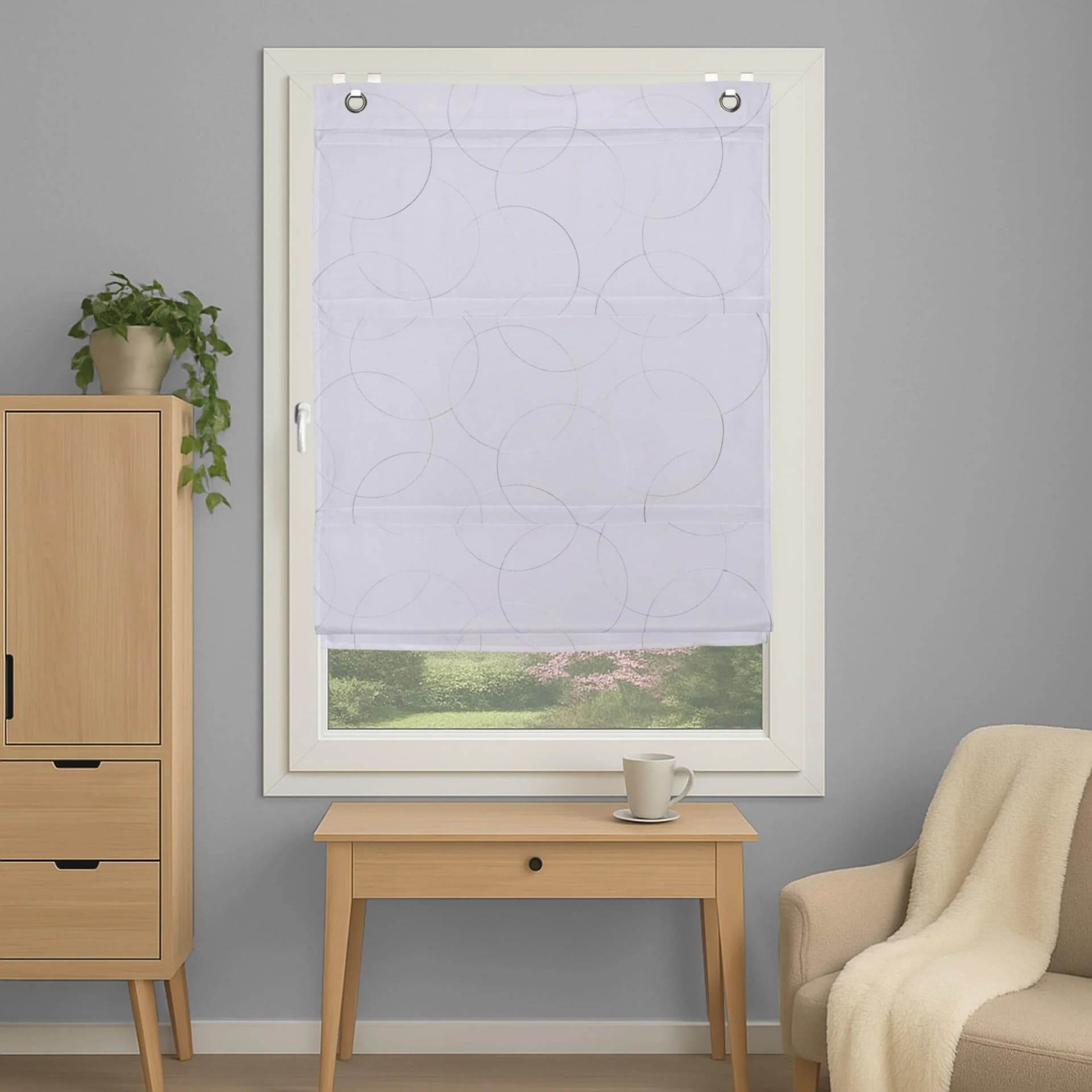 Magnetrollo HOME WOHNIDEEN ADALIA Grau 100% Polyester