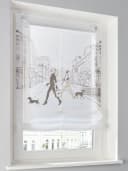 heine Raffrollo Transparent mit Ösen und Paris-Motiv Bild 1