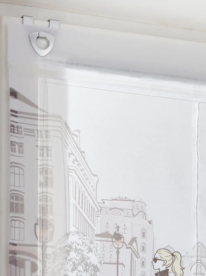 heine Raffrollo Transparent mit Ösen und Paris-Motiv - Bild 4