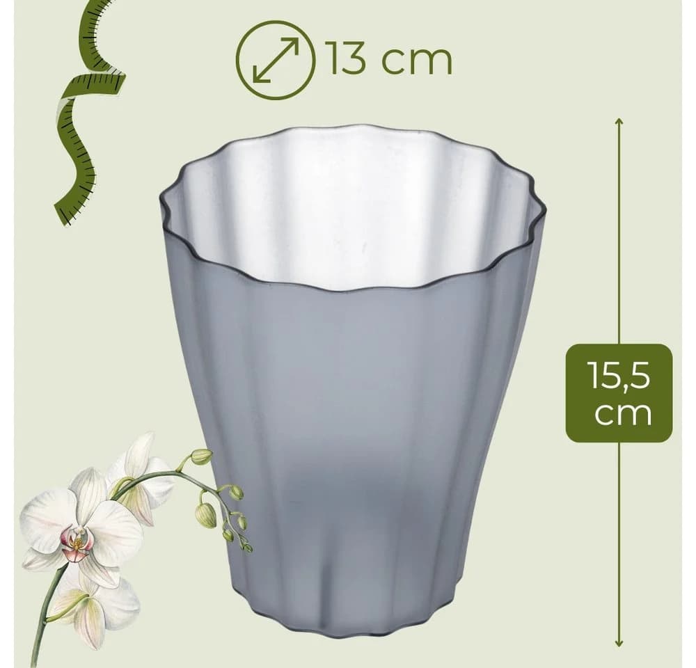 GarPet Orchideentopf Transparent Kunststoff Stufenboden