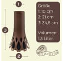 GarPet Grabvase mit Sockel Wetterfest Frostsicher Kunststoff Bronze Bild 1