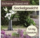 GarPet Grabvase mit Sockel Wetterfest Frostsicher Kunststoff Bronze Bild 3