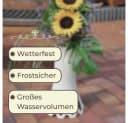 GarPet Grabvase mit Sockel Wetterfest Frostsicher Kunststoff Bronze Bild 4