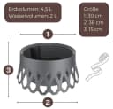 GarPet Grabschale mit Selbstbewässerung Anthrazit/Bronze Bild 1