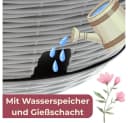 GarPet Pflanzschale Rund Anthrazit mit Untersetzer und Wasserspeicher Bild 4