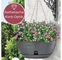 GarPet Blumenampel Hängend mit Wasserspeicher Anthrazit/Weiß Bild 3