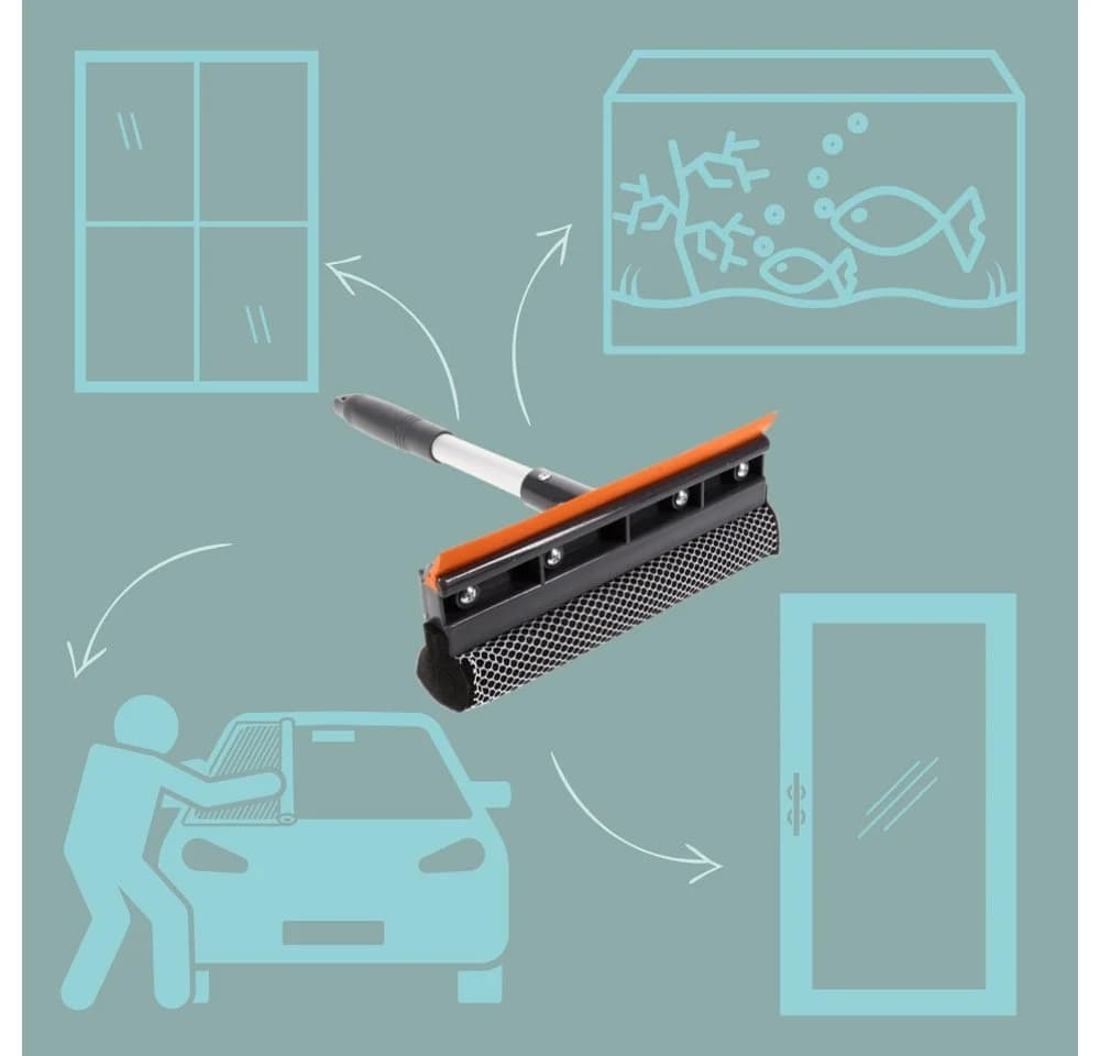GarPet Duschabzieher 2in1 Fensterwischer mit Schwamm und Gummi - Bild 4