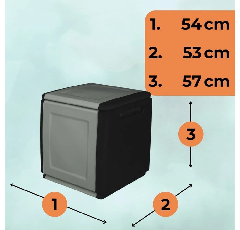 GarPet Gartenbox 160L Wetterfest Grau PP-Kunststoff