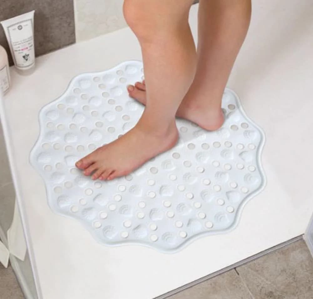 GarPet Duschmatte Anti-Rutsch Weiß Ø 60 cm