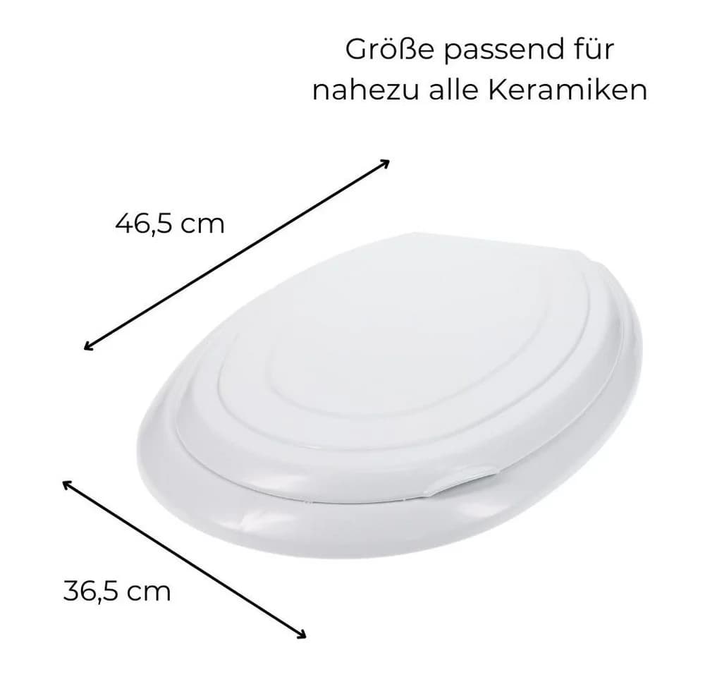 GarPet WC-Sitz Universal Toilettendeckel Weiß