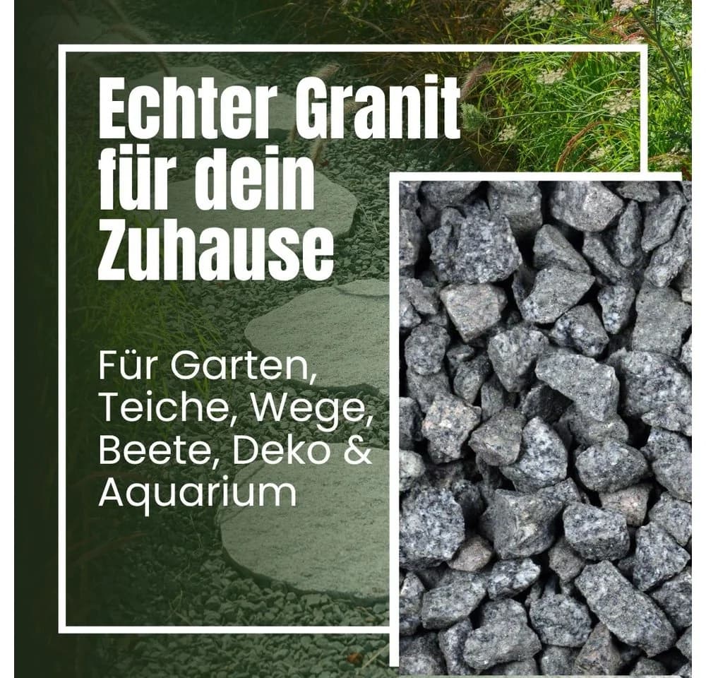 GarPet Zierkies Granit 25 kg Grau Aquarium Kies Gabion - Bild 3