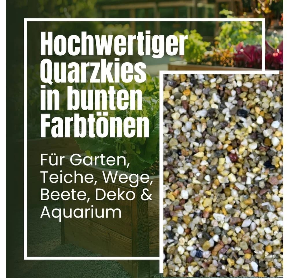 GarPet Quarzkies Buntkies 25kg Garten Teich Aquarium Zierkies - Bild 3