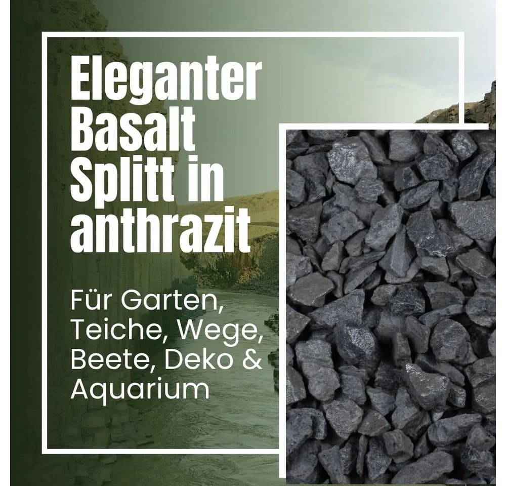 GarPet Basalt Splitt Anthrazit Zierkies 25kg Garten & Aquarium - Bild 3