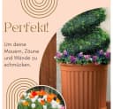 GarPet Pflanzkübel Halbrund Groß 35L Grau Terrakotta Bild 3
