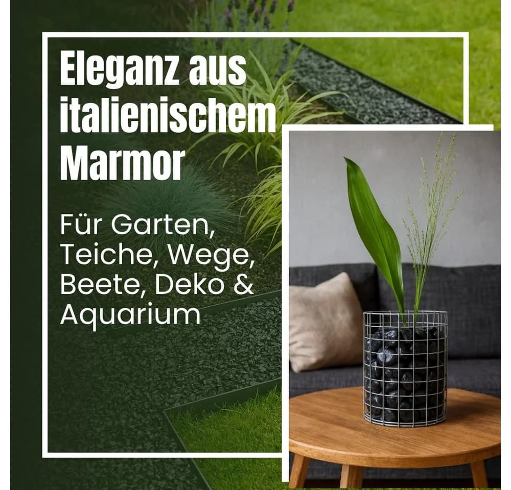 GarPet Nero Ebano Marmorkies 25kg Zierkies Schwarz Anthrazit - Bild 3