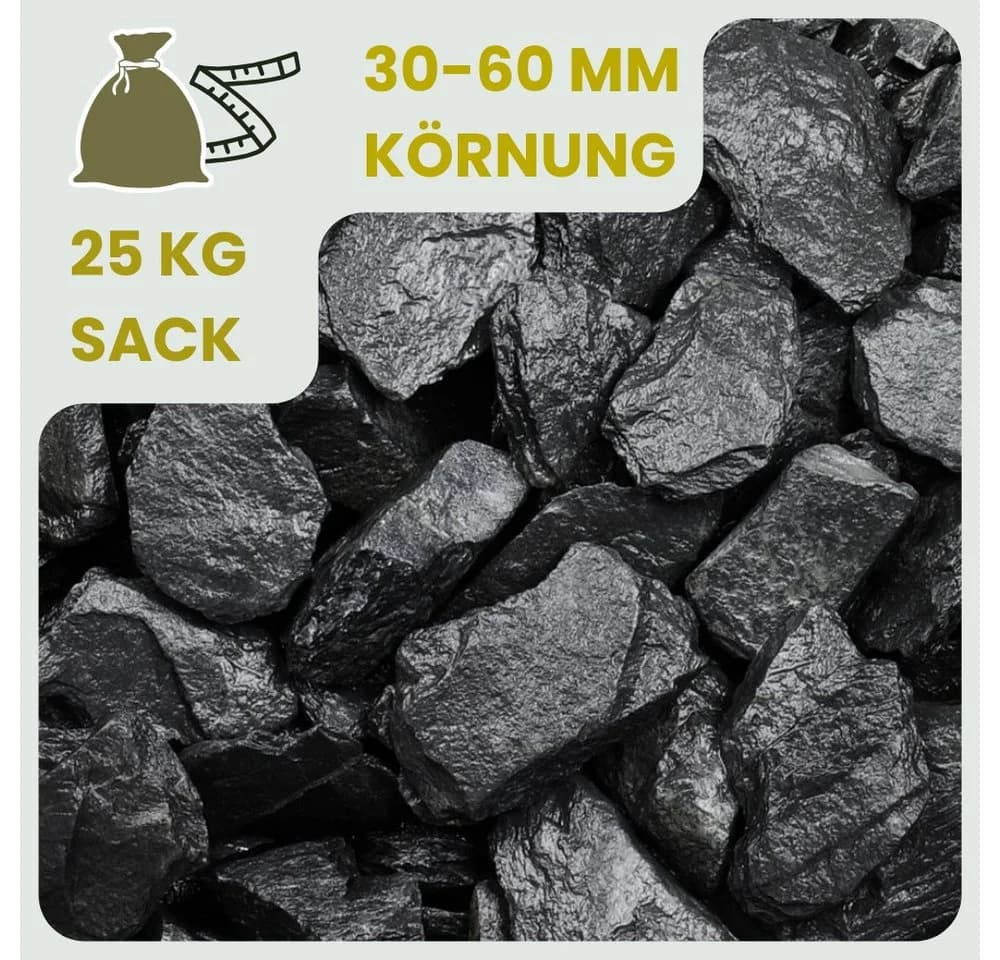 GarPet Schiefersplitt Schwarz 25 kg Zierkies Garten Teich Aquarium