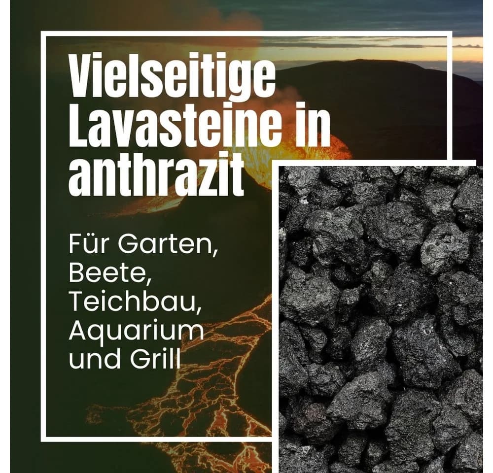 GarPet Lavasteine Anthrazit 20L Lavagranulat für Garten, Aquarium & Grill - Bild 3