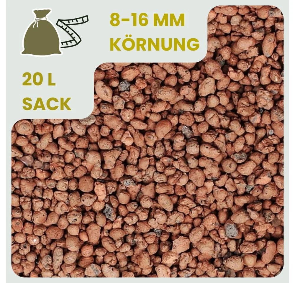 GarPet Blähton Pflanzgranulat 20L 8/16mm Rötlich-braun