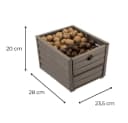 GarPet Kartoffelkiste Braun Holzoptik mit Trenner und Frontklappe Bild 1