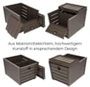 GarPet Kartoffelkiste Braun Holzoptik mit Trenner und Frontklappe Bild 5