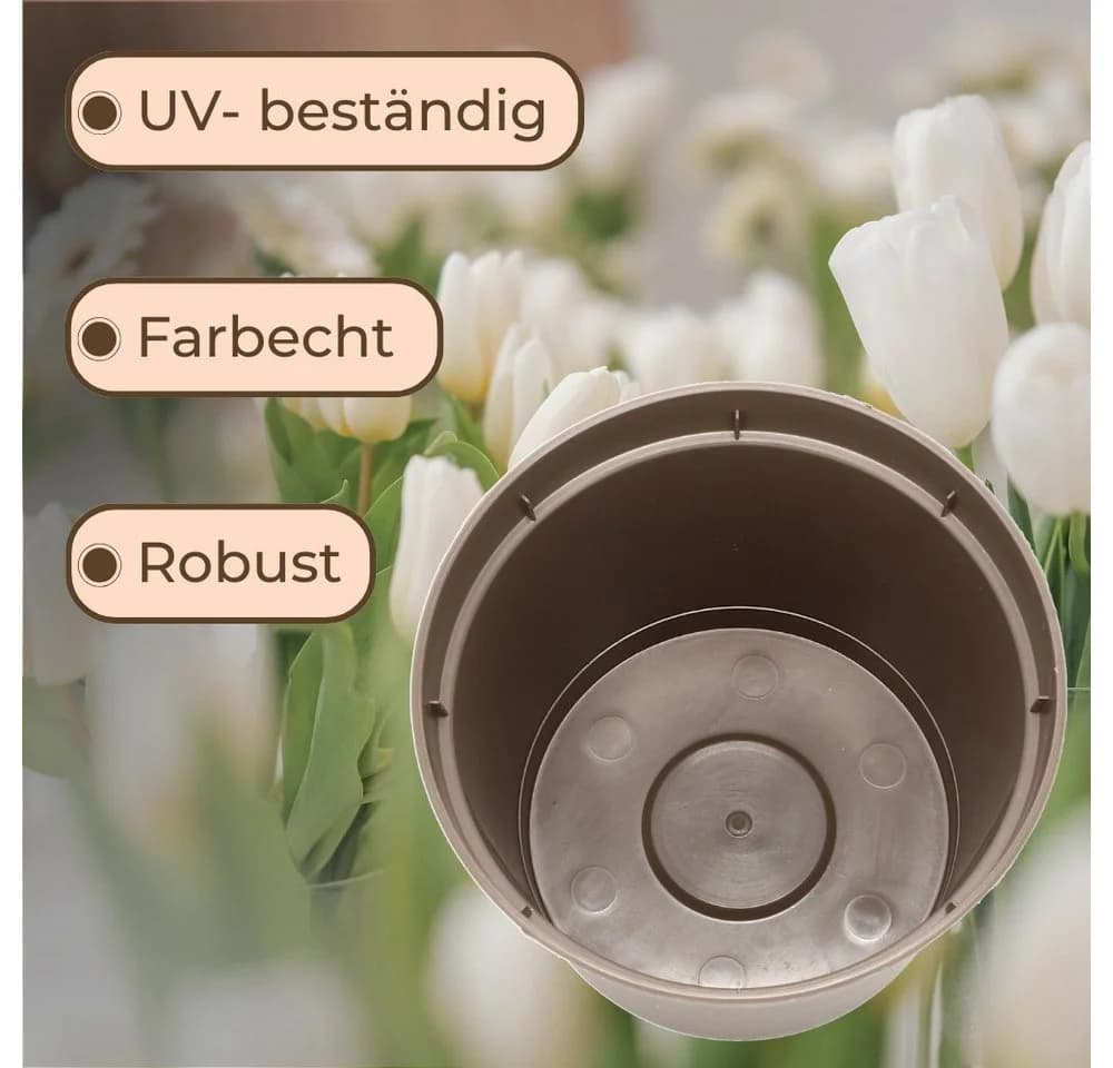 GarPet Hängeblumentopf 4er Set Taupe Polypropylen - Bild 4