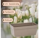 GarPet Blumenkasten 3er Set mit Halterung Taupe Bild 5