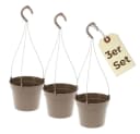 GarPet Blumenampel 3er Set Hängeblumentopf Taupe Bild 2