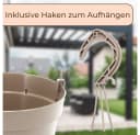GarPet Blumenampel 3er Set Hängeblumentopf Taupe Bild 3