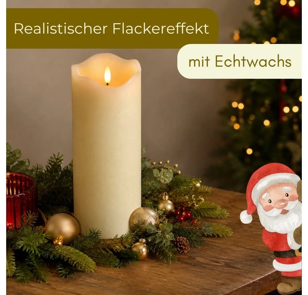 GarPet LED-Kerze mit Timerfunktion und Echtwachs-Hülle - Bild 3
