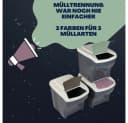 GarPet Mülltrennsystem 3x20L Mülleimer Küche Unterschrank grau Bild 3