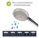 GarPet Handbrause Duschkopf 5 Funktion Chromfarben Bild 3
