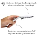 GarPet Handbrause Duschkopf 3 Funktion Chrom Modern Bild 5