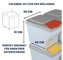 GarPet Mülltrennsystem 4 Fächer Bunt Kunststoff Bild 1