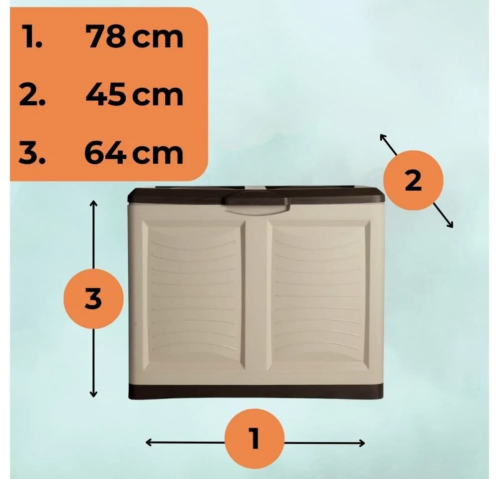GarPet Gartenbox 220L Wetterfest Taupe/Braun Kunststoff