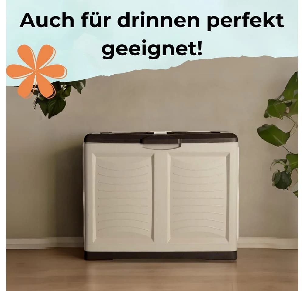 GarPet Gartenbox 220L Wetterfest Taupe/Braun Kunststoff - Bild 4