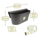 GarPet Balkonkasten 4er Set Anthrazit mit Wasserspeicher Bild 1