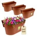GarPet Balkonkasten 4er Set mit Wasserspeicher Terracotta Bild 2