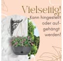 GarPet Blumenampel 2er Set Weidenoptik Anthrazit Bild 5