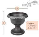 GarPet Blumentopf 2er Set Grau 30 cm Bild 1