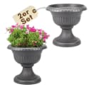 GarPet Blumentopf 2er Set Grau 30 cm Bild 2