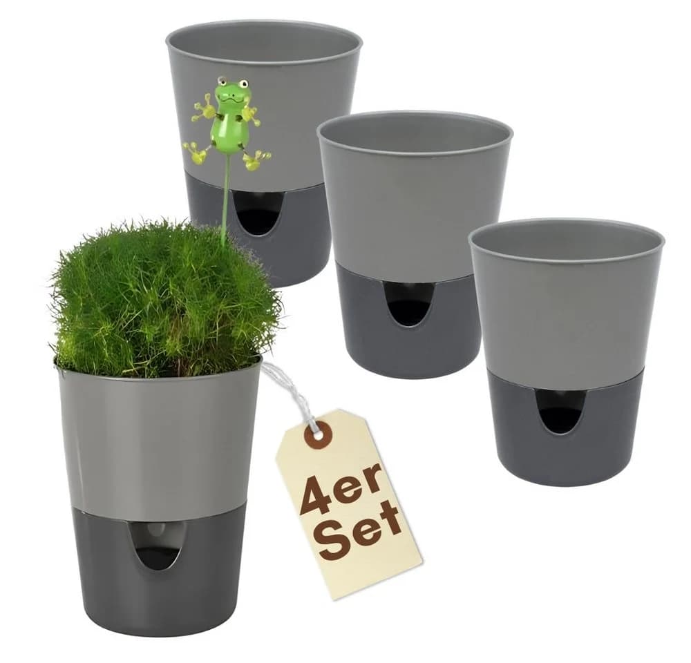 GarPet Kräutertopf 4er Set Selbstbewässernd Anthrazit - Bild 2