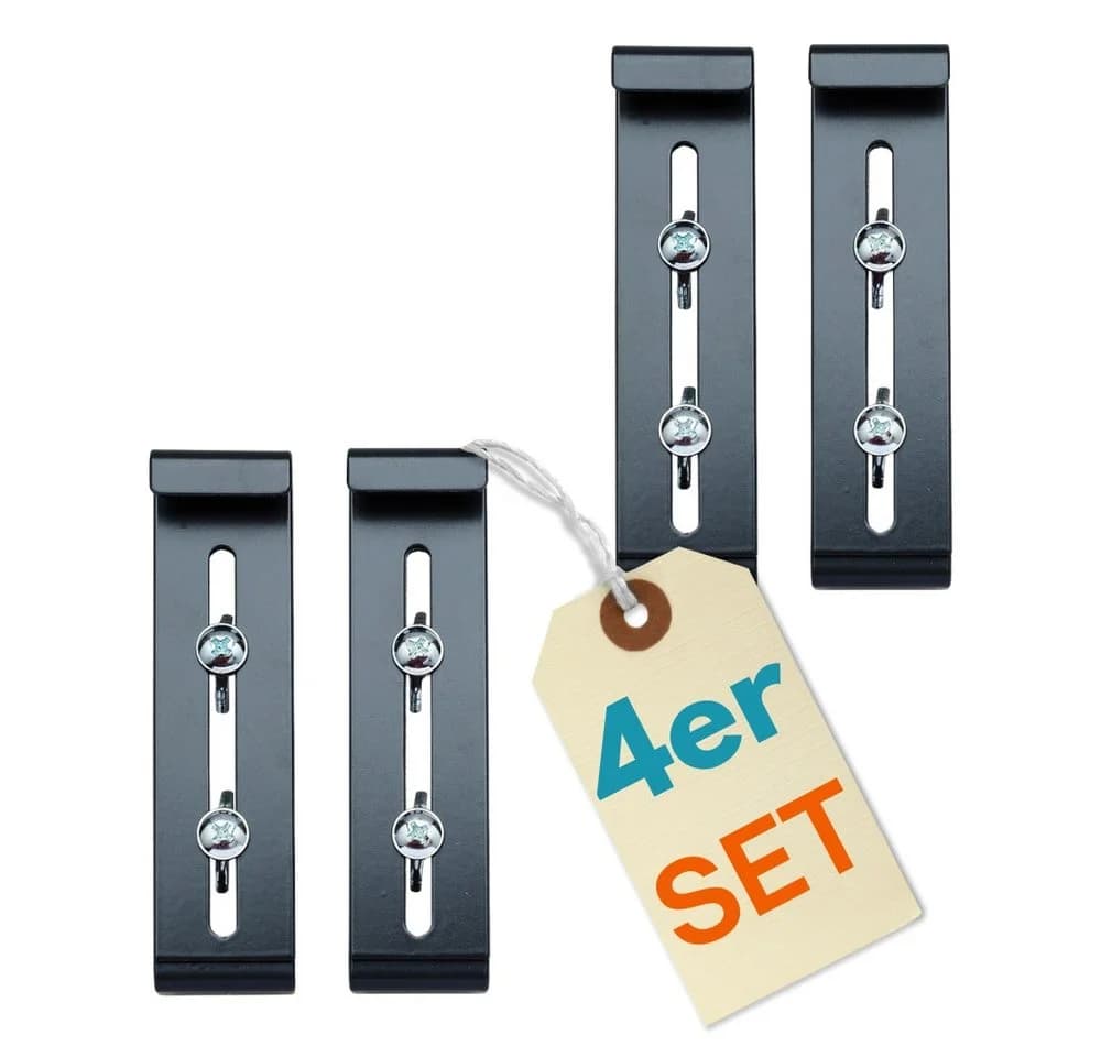 GarPet Blumenkastenhalter 4er Set Anthrazit Bohrungsfrei - Bild 2