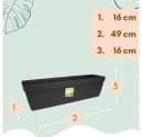 GarPet Balkonkasten 4er Set Anthrazit mit Wasserspeicher Bild 1