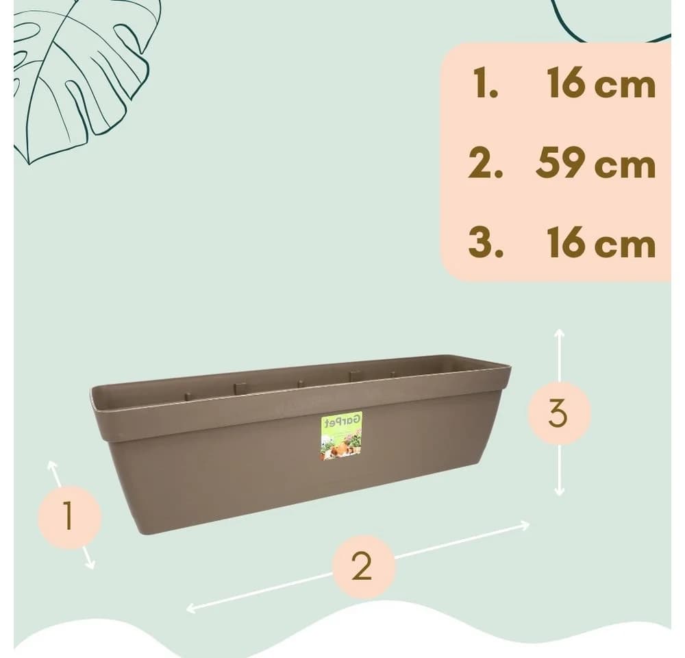 GarPet Balkonkasten 2er Set Blumenkasten mit Wasserreservoir