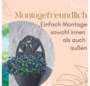GarPet 4er Set Wandblumentöpfe Anthrazit Rattan Bild 5
