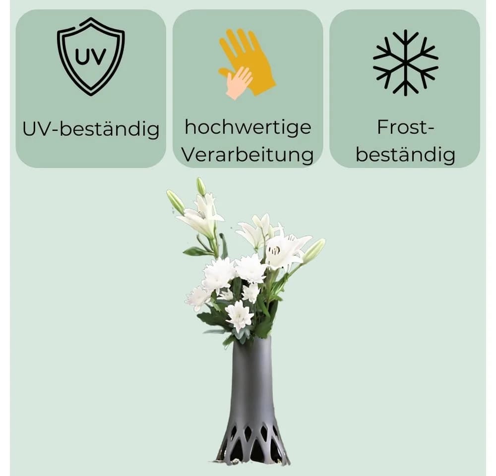 GarPet Grabvase 2er Set Anthrazit - Bild 4