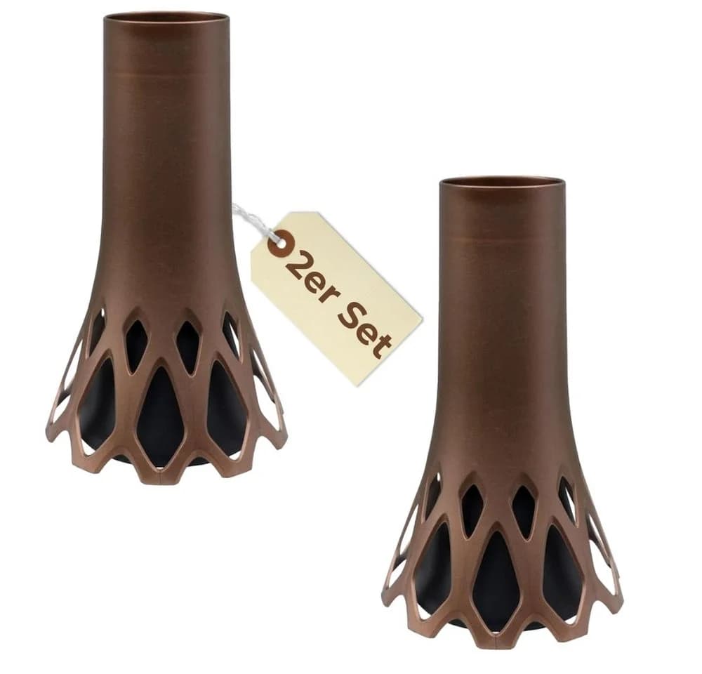 GarPet Grabvase 2er Set mit Sockel, Bronze, 1L Volumen - Bild 2