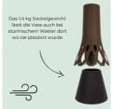 GarPet Grabvase 2er Set mit Sockel, Bronze, 1L Volumen Bild 5